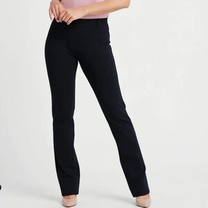 Betabrand Straight Leg Classic Dress Pant Yoga Pant Black Medium Petite